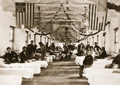 Army square hospital for Union Army veterans by Mathew B. Brady